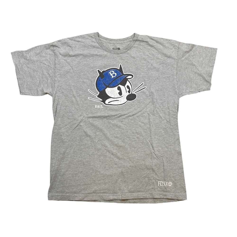 Felix the Cat X Bait Baseball XL grey casual shirt skater punk sport streetwear